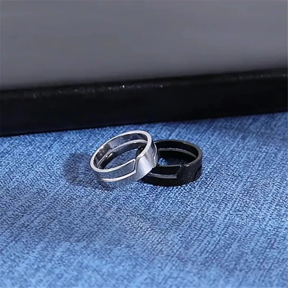 Stainless Steel Minimalist Band Ring for Couples