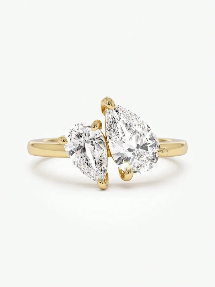 925 Sterling Silver Teardrop CZ Wedding Band for Women
