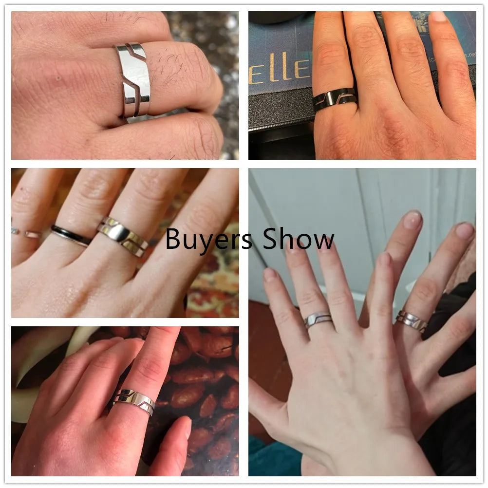 Stainless Steel Minimalist Band Ring for Couples