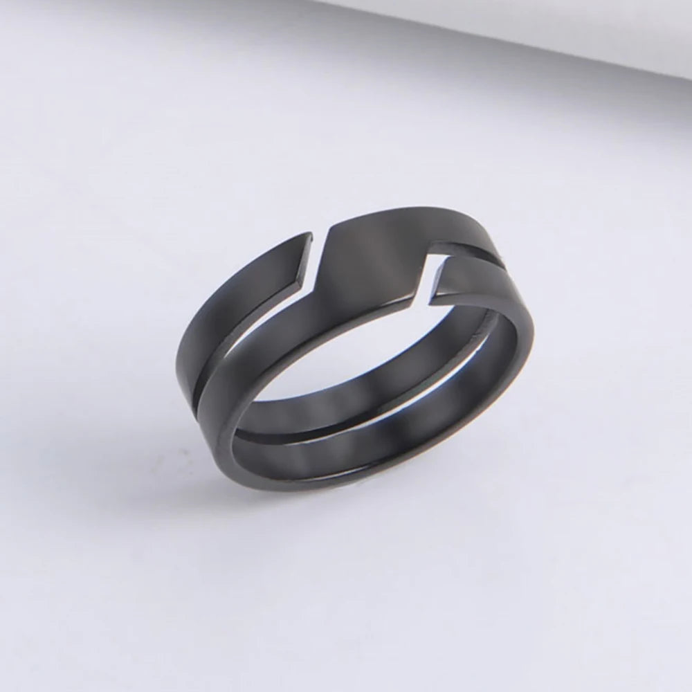 Stainless Steel Minimalist Band Ring for Couples